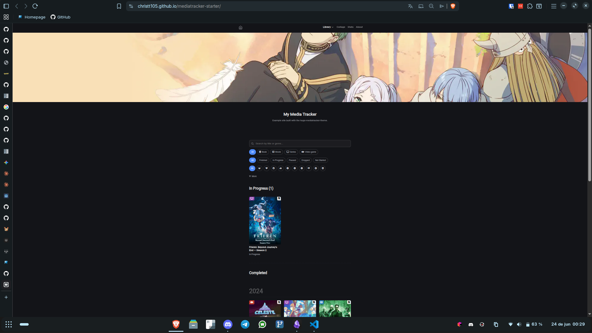 Demo site spun up with mediatracker-starter