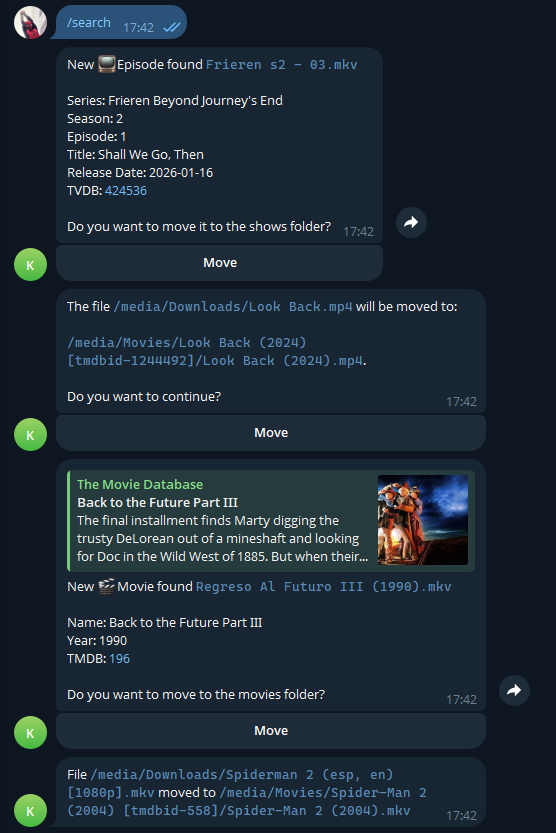 Example of the bot renaming