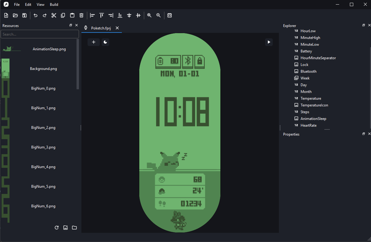 Captura de pantalla de Mi Create creando el Pokereloj