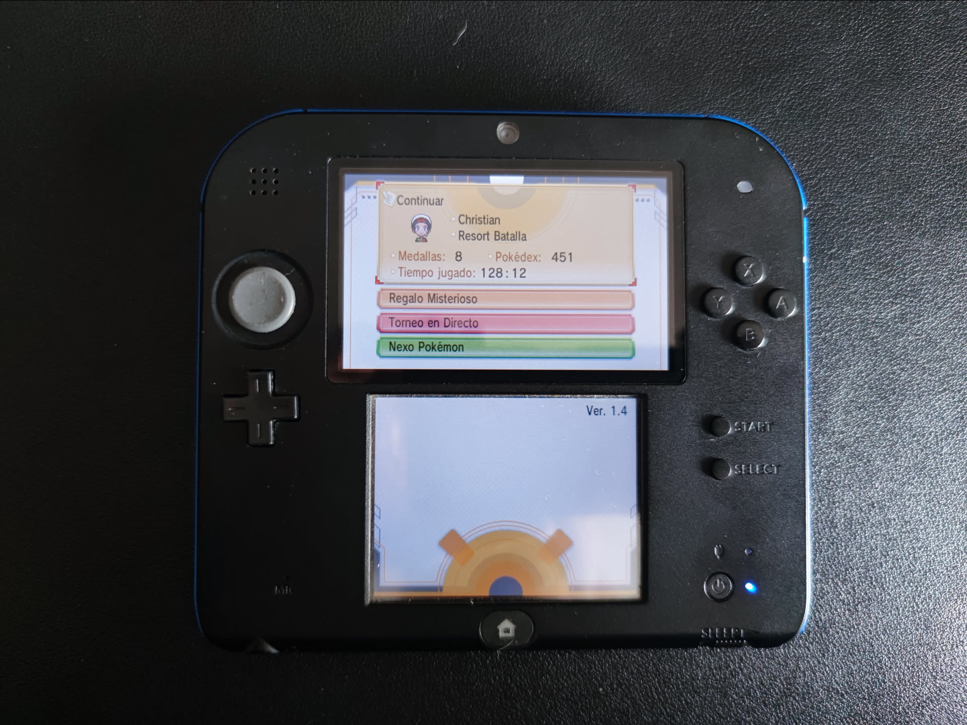 Fotografía de la partida de Pokémon Rubí Omega