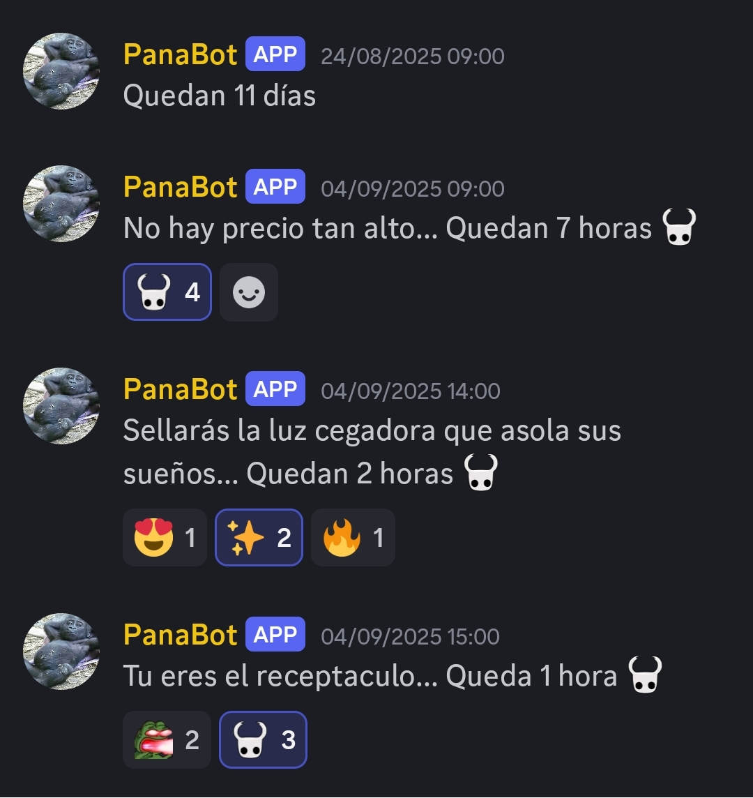 Captura dels missatges del Panabot