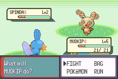 Image of modified Spinda compiled from the pokeemerald ROM