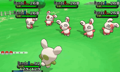 Gif of Spinda in a 3D Pokémon game