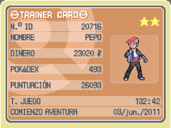 My sister’s trainer card