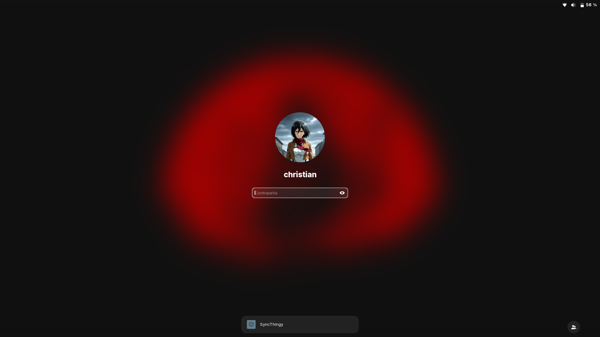 Zorin OS login screen